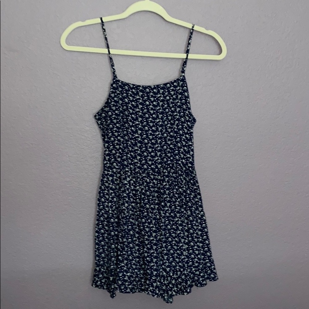 NAVY BLUE FLORAL BRANDY MELVILLE DRESS